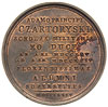 Adam Czartoryski, medal autorstwa C. Baerendta, 1824 r, Aw: Popiersie w lewo i sygnatura na ramien..