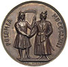 pamiątka Powstania Styczniowego 1863 r., medal sygnowany CH WIENER, Aw: Trójpolowa tarcza herbowa ..