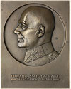 II RP, Edward Śmigły-Rydz, plakieta mennicy warszawskiej sygnowana J. Aumiller, 1936 r., brąz 72 x..