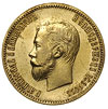 10 rubli 1910 (З.Б), Petersburg, złoto 8.59 g, Kazakov 376, rzadki rocznik, bardzo ładne, patyna