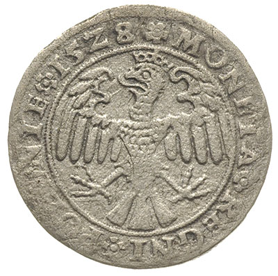 trojak 1528, Kraków, głowa orła w lewo, Iger K.2