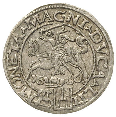 grosz na stopę polską 1566, Tykocin, moneta bez herbu Jastrzębiec, Ivanauskas 5SA14-6