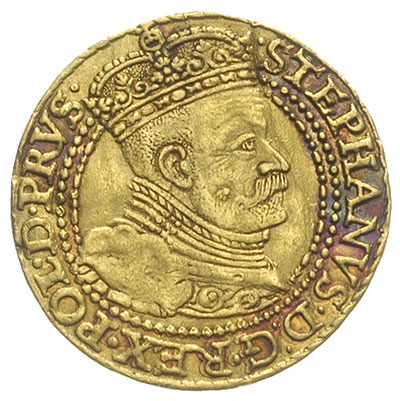 dukat 1586, Gdańsk, Aw: Popiersie króla w prawo 