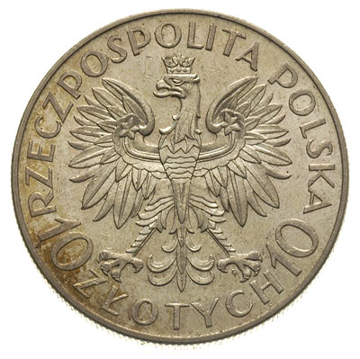 10 złotych 1933, Warszawa, Romuald Traugutt, Parchimowicz 122, bardzo ładne