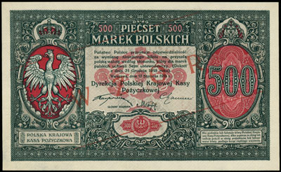 500 marek polskich 15.01.1919, WZÓR, bez oznacze