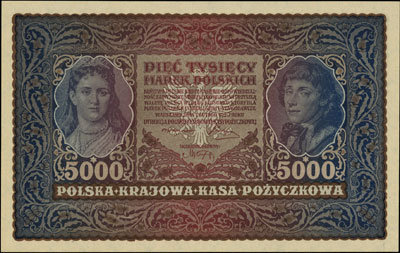 5.000 marek polskich 7.02.1920, II Serja AN, Miłczak 31b, Lucow 417 (R2), wyśmienity stan zachowania