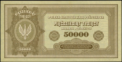 50.000 marek polskich 10.10.1922, seria F, Miłczak 33, Lucow 425 (R3), piękne
