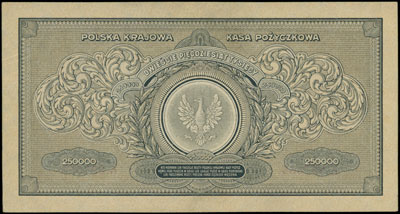 250.000 marek polskich 25.04.1923, seria K, Miłczak 34a - nie notuje tej serii, Lucow 429 (R4) - nie notuje tej serii, ładnie zachowane, bardzo rzadka nie notowana dotychczas seria