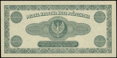 100.000 marek polskich 30.08.1923, seria B, Miłczak 35, Lucow 433 (R3), piękne