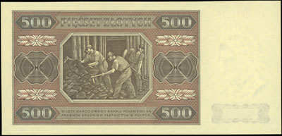 100 złotych 1.07.1948, seria KE i 500 złotych 1.