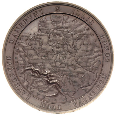 Dudley C. Stuart- medal autorstwa A.Bovy’ego wybity w 1859 r. staraniem Komitetu Emigracyjnego dla uczczenia pamięci sir Dudleya C. Stuarta wiernego przyjaciela Polski, Aw: Popiersie w prawo i napis w otoku w dwóch rzędach, Rw: Mapa ziem dawnej Polski i napis w otoku, brąz 124.04 g, 62 mm, H-Cz. 3841 (R3), ładnie zachowany, patyna