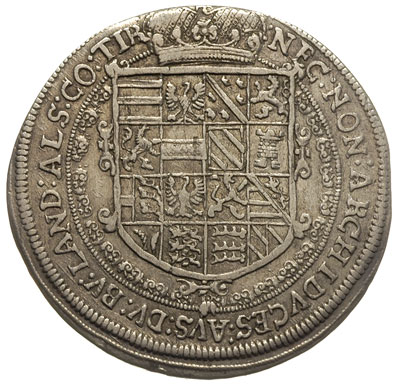 talar 1623, Ensisheim, Dav. 3170, Herinek 480a, awers wybity pękniętym stemplem