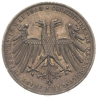 podwójny gulden 1848, wybite z okazji wyboru księcia Jana Austriackiego na regenta, Dav. 644, Thun 135, ładna, stara patyna