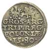 trojak 1580, Olkusz, Iger O.80.12.c (R6), H-Cz 9413 R4, falsyfikat XIX-wieczny, pochodzi z kolekcj..