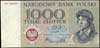 1.000 złotych 2.01.1965, seria KH, nie wprowadzony do obiegu banknot projektu A. Heidricha, 158x75..