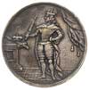 August II, medal wagi półtalara 1711 r, Aw: Postać Augusta II w stroju wikariusza Cesarstwa, Rw: T..