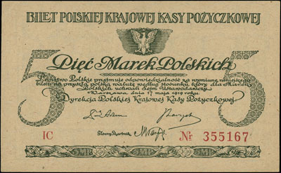 5 marek polskich 17.05.1919, seria IC, Miłczak 2