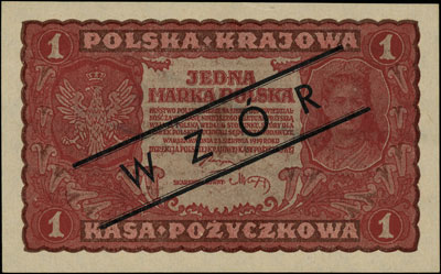 1 marka polska 23.08.1919, WZÓR, I seria DN, Miłczak 23c, Lucow 358 (R4)