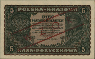 5 marek polskich 23.08.1919, WZÓR, II seria CX, Miłczak 24c, Lucow 364 (R4)