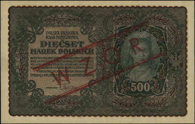 500 marek polskich 23.08.1919, WZÓR, I seria BB,