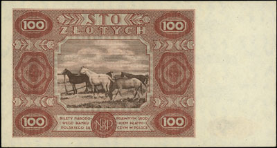 100 złotych 15.07.1947, seria A, Miłczak 131a, L