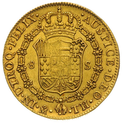 8 escudo 1808 / M-TH, Meksyk, złoto 26.99 g, Cay