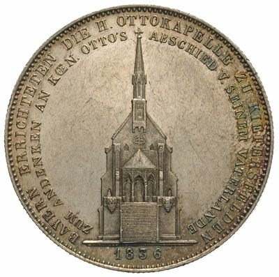 talar pamiątkowy 1836, wybity z okazji wzniesienia Kościoła św. Ottona, srebro 28.01 g, Dav. 579, Thun 71