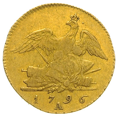 fryderyk d’or 1796 / A, Berlin, złoto 6.61 g, Schr. 10, Fr. 2417