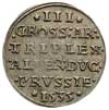 trojak 1535, Królewiec, na awersie napis PRVSS, Iger PR.35.1.b, Bahr. 1150, bardzo ładny