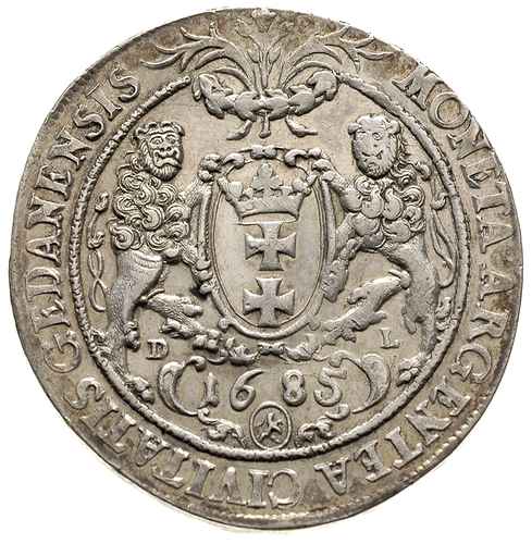 talar 1685, Gdańsk, Aw: Popiersie króla w prawo 