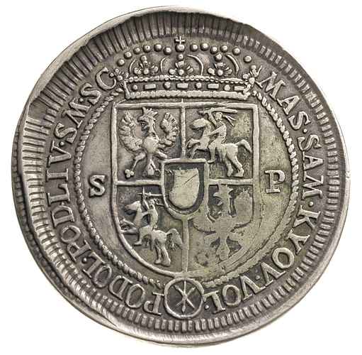półtalar koronny bez daty - fałszerstwo Majnerta, 15.54 g, Mańkowski s. 89 poz. 61, stara patyna