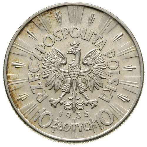 10 złotych 1935, Warszawa, Józef Piłsudski, Parchimowicz 124.a, bardzo ładne
