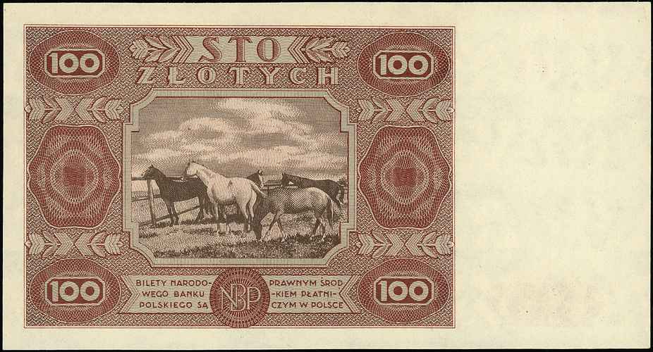 100 złotych 1.07.1947, seria A, Miłczak 131a, Lucow 1222 (R4), piękne