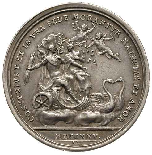 Ludwik XV i Maria Leszczyńska, -medal autorsrwa 