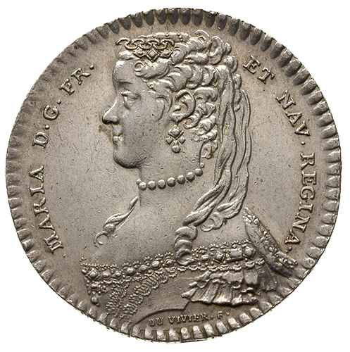 Maria Leszczyńska królowa Francji, -żeton 1737, 