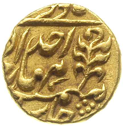 Jaipur, Ram Singh 1835-1880, 1 mohur 1871, złoto 10.88 g, Fr. 1190, moneta wybita za czasów panowania królowej brytyjskiej Wiktorii