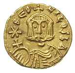 Teofil 829-842, semis, 829-830, Syrakuzy, Aw: Udrapowane popiersie cesarza z jabłkiem królewskim n..