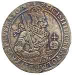 talar 1630, Bydgoszcz, odmiana z wąskim popiersiem króla, 28.49 g, Dav. 4315, T. 6, drobna wada kr..