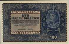 100 marek polskich 23.08.1919, IB Serja S, Miłczak 27b, Lucow 387 (R1), piękne
