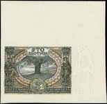100 złotych emisji 2.06.1932 lub 9.11.1934, niedokończony druk z lewego górnego rogu arkusza papie..
