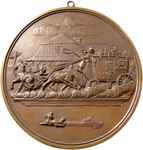 medalion będący rewersem medalu niesygnowanego z V Wystawy Filatelistycznej w Warszawie w 1938 r, ..