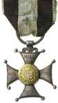 Księstwo Warszawskie, -Krzyż Srebrny Orderu Virtuti Militari V klasa miniatura, wersja z herbami P..