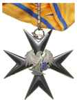 Order Orła, krzyż komandorski wraz z miniaturą, brąz 54 x 54 mm, czarna emalia, całość w oryginaln..