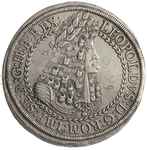 Leopold I 1657-1705, dwutalar, bez daty /1687-1705/, Hall, Aw: Popiersie cesarza w prawo i napis w..