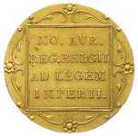 dukat 1830, Petersburg, rosyjskie naśladownictwo niderlandzkiego dukata, złoto 3.48 g, Bitkin 23, ..