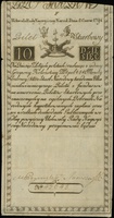 10 złotych 8.06.1794, seria F, numeracja 43648, 