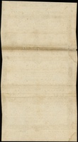 wzory biletów kasowych - 1, 2 i 5 talarów 1.12.1810, całość na jednym arkuszu z nagłówkiem \Wzory ..