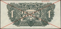 1 złoty 1944, seria CT, numeracja 185760, w klauzuli \obowiązkowym, po obu stronach dwukrotnie prz..
