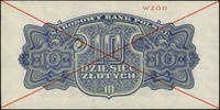 10 złotych 1944, seria Ac, numeracja 446170, w klauzuli \obowiązkowe, po obu stronach dwukrotnie p..
