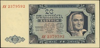 20 złotych 1.07.1948, seria AY, numeracja 237959